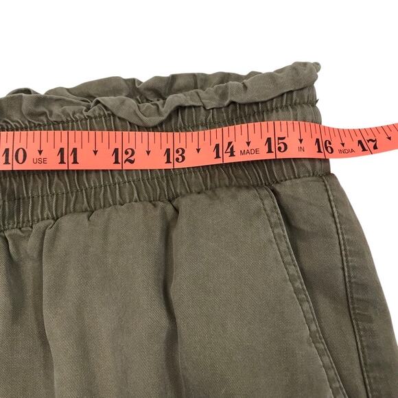 ABERCROMBIE & FITCH Paperbag Tencel Cargo Pant Jogger Sz L Burn Olive Grunge Y2K - Picture 9 of 9